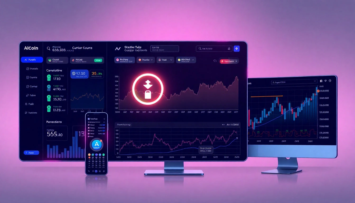 AICoin dashboard showcasing real-time market data, charts, and security features for crypto traders.