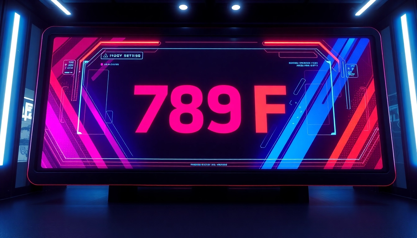 789F online gaming platform interface showcasing vibrant graphics and modern UI elements for user engagement and brand recognition.