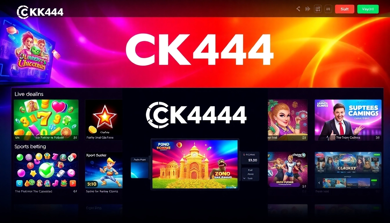CK 444 offers secure online gaming with exciting slot, table, and sports betting options, attractively designed for Bangladeshi players.