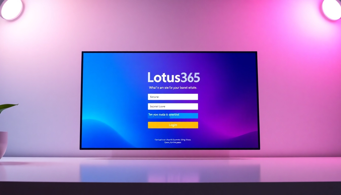 Secure Lotus365 Login page with user-friendly interface and vibrant branding for easy access