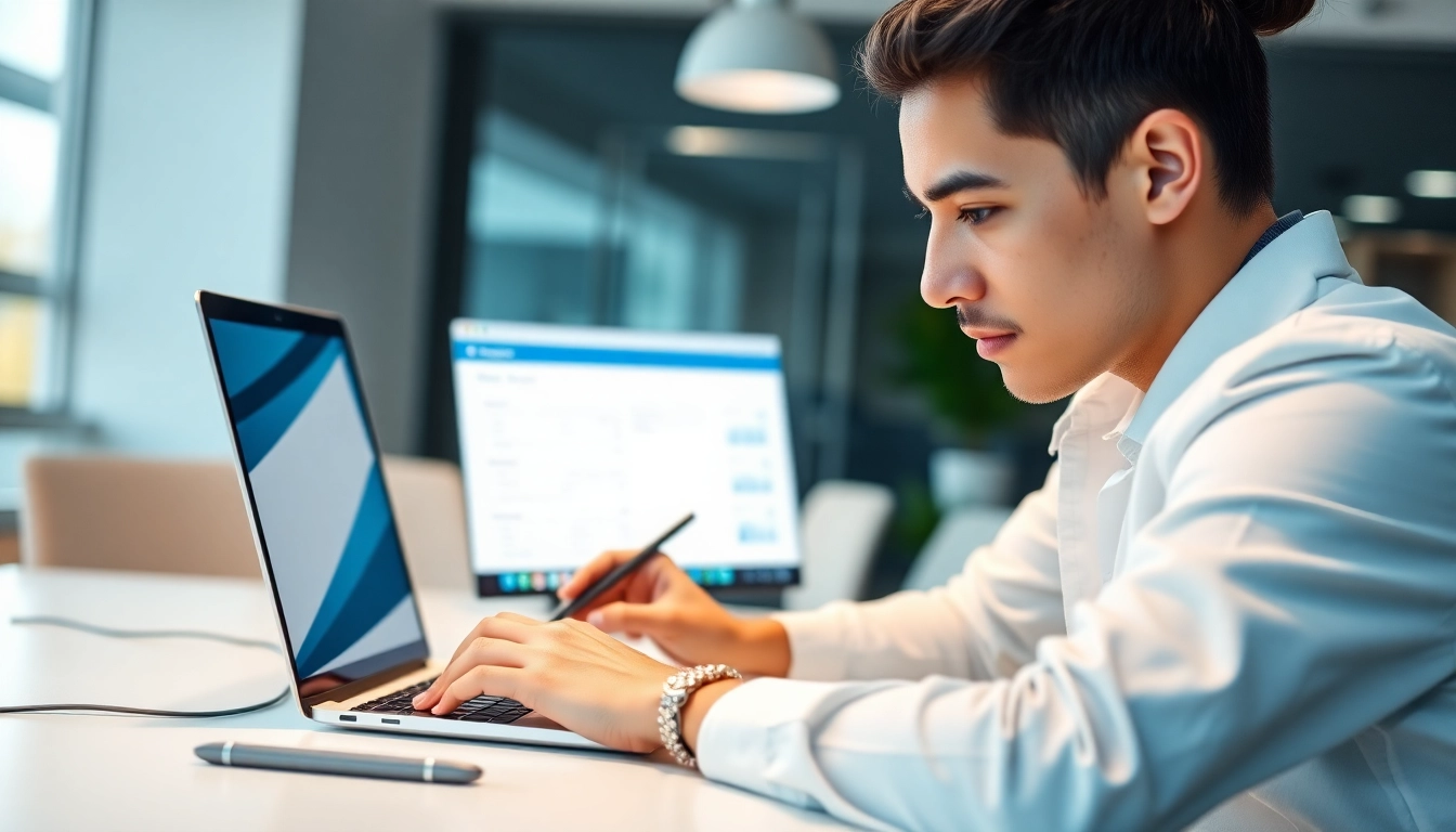 Person completing an online form on a laptop for government job registration or exam