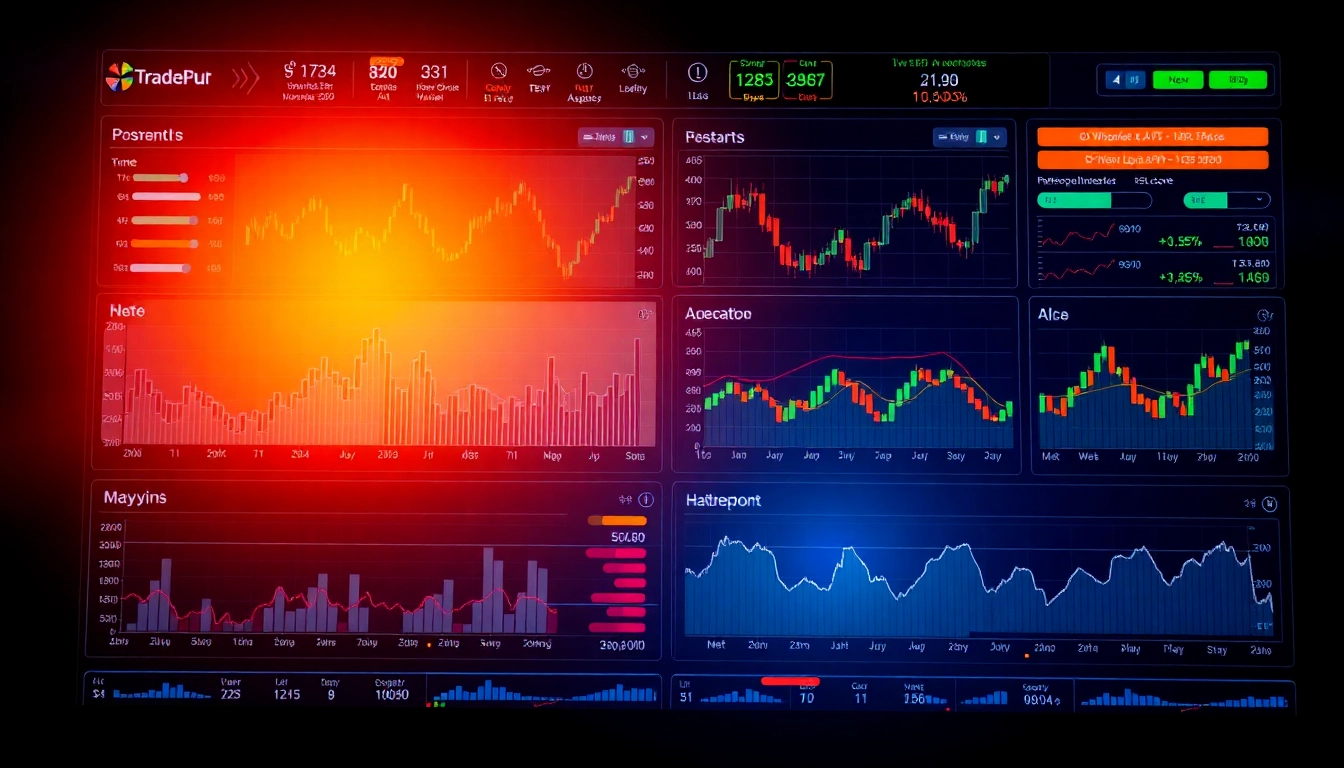 Trading view platform showcasing detailed stock and crypto charts with technical analysis tools